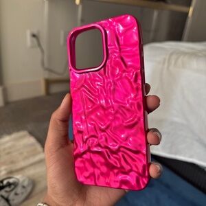 Pink metallic 15 pro max case